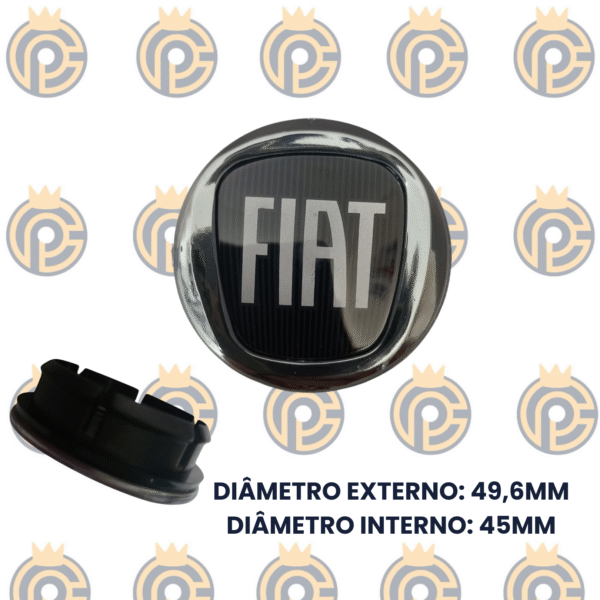 Subcalota Fiat 49MM Acrílico Preto