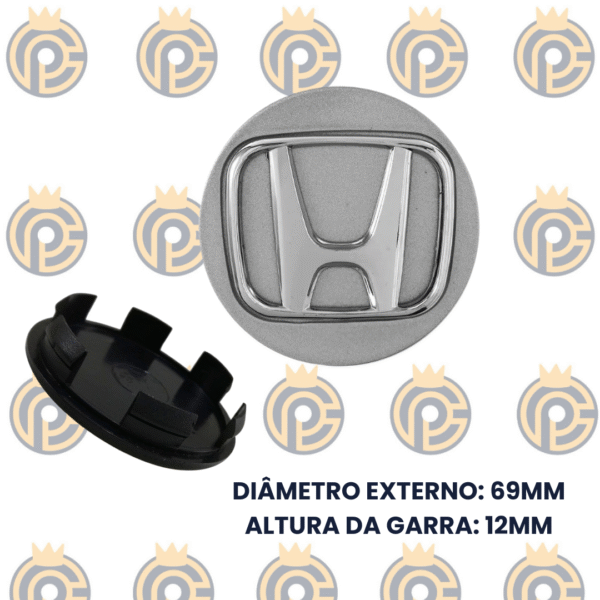 Subcalota Honda HRV/Civic Logo Cromado Prata
