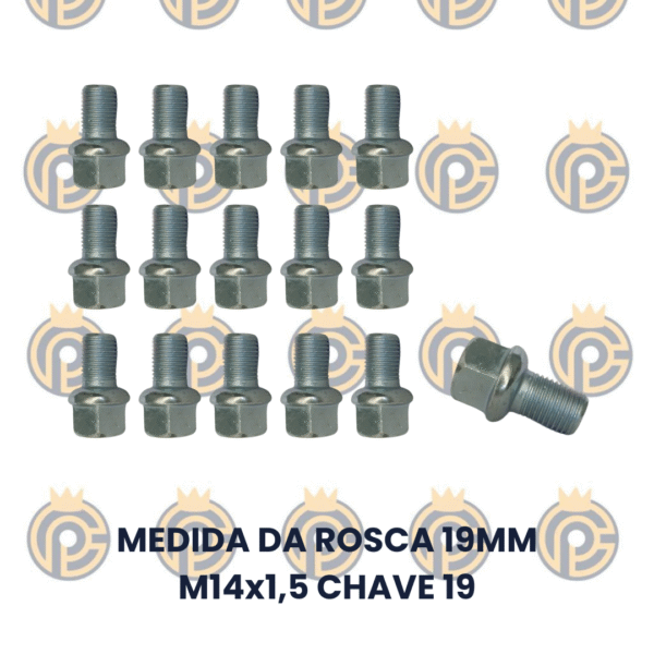 Pacote Parafuso Fusca Original Curtinho Roda de Ferro