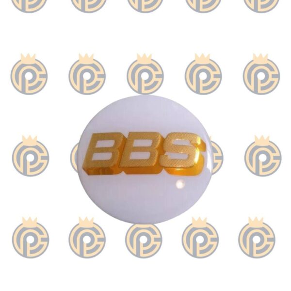 Emblema em Alumínio BBS Branco 69mm