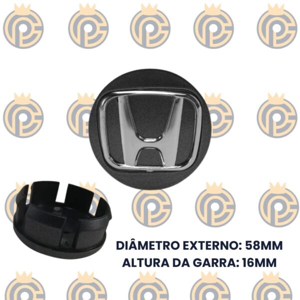 Subcalota Honda Fit City Grafite Logo Cromado