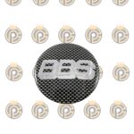 Emblema em Alumínio BBS Xadrez Cinza 65mm