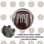 Subcalota Fiat Toro 60mm Acrílico Vermelho