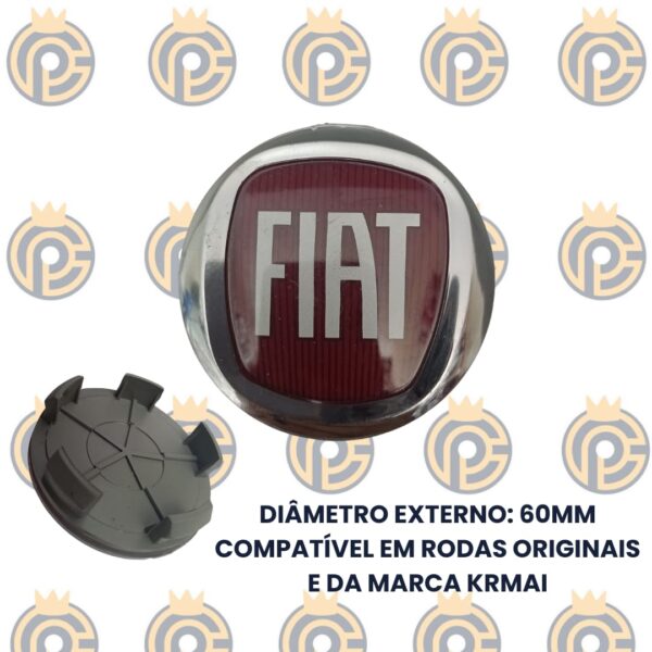 Subcalota Fiat Toro 60mm Acrílico Vermelho