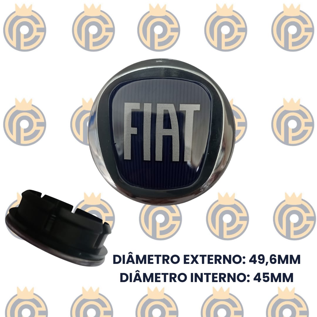 33aa159e78b282ac366fe37c3e73e8e6.jpg Subcalota Fiat 49mm Acrílico Azul - Imagem 1