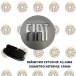 Subcalota Fiat 49mm Alto Relevo Prata