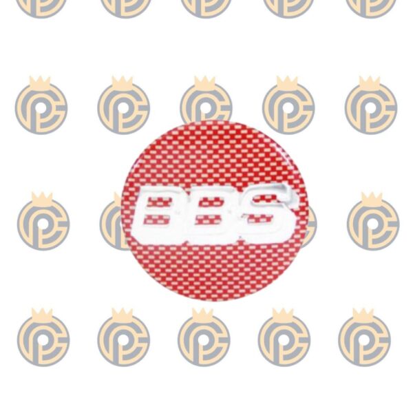 Emblema em Alumínio BBS Xadrez Vermelho 51mm
