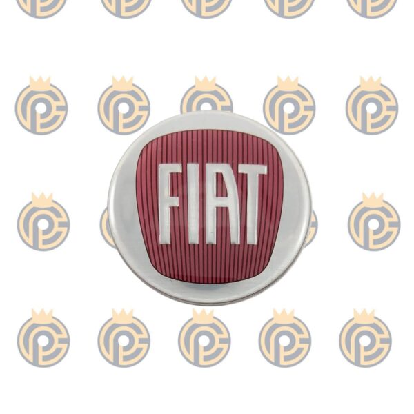 Emblema em Resina Fiat Vermelho 48mm