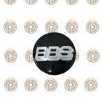 Emblema em Alumínio BBS Preto e Prata 65mm