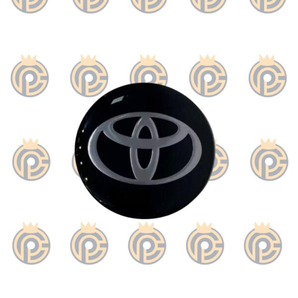 Emblema em Alumínio Toyota Preto 58mm
