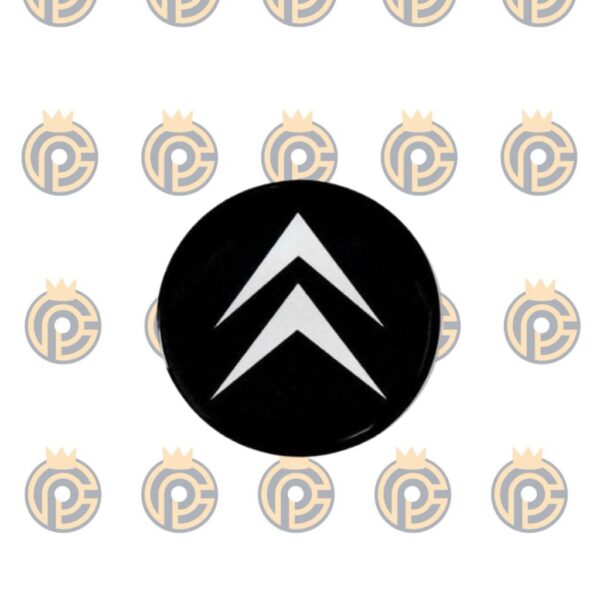 Emblema em Alumínio Citroen Preto 51mm