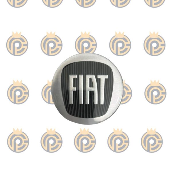 Emblema em Alumínio Fiat Preto 51mm