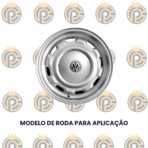 Calota Central VW Parati Club Preta - Imagem 3