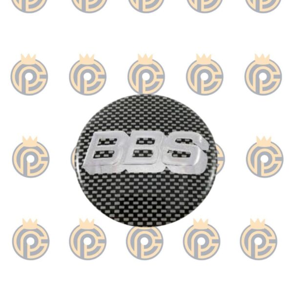 Emblema em Alumínio BBS Xadrez Cinza 51mm