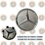 Subcalota Mercedes AMG Alto Relevo Prata