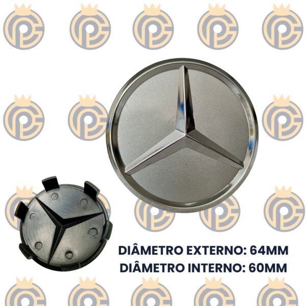 Subcalota Mercedes AMG Alto Relevo Prata