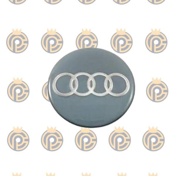 Emblema em Alumínio Audi Cinza 90mm