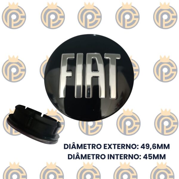 Subcalota Fiat 49mm Alto Relevo Preta