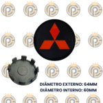 Subcalota Mitsubishi Triton Preto/Vermelho