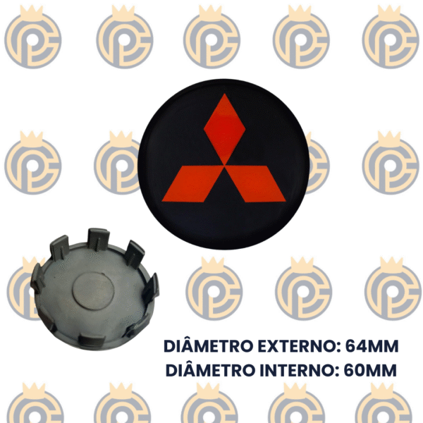 Subcalota Mitsubishi Triton Preto/Vermelho