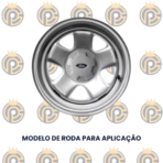 Calota Central Ford Ranger Roda de Ferro Preta - Imagem 2