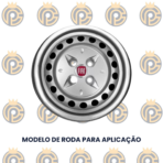 Calota Central Fiat Doblò Roda de Ferro Prata - Imagem 2